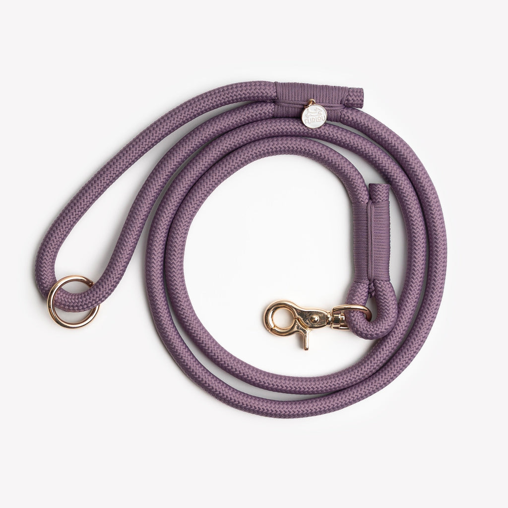 FURLOU Braided Rope Leash – Lilac