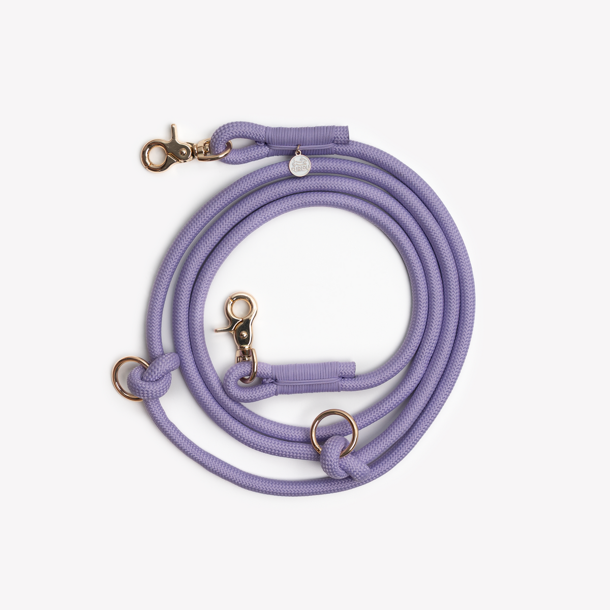 FURLOU Hands-Free Braided Leash – Lavender