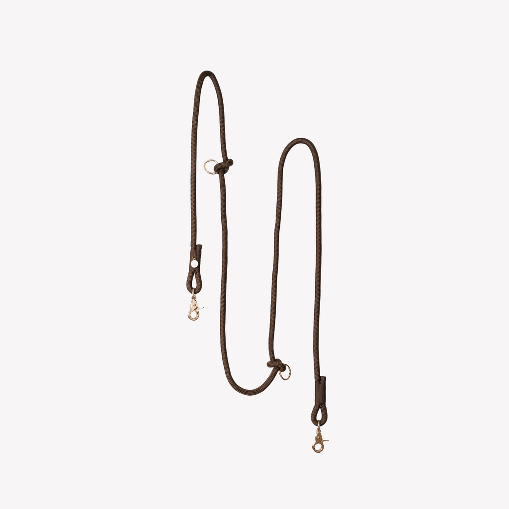 FURLOU Hands-Free Braided Leash – Brown