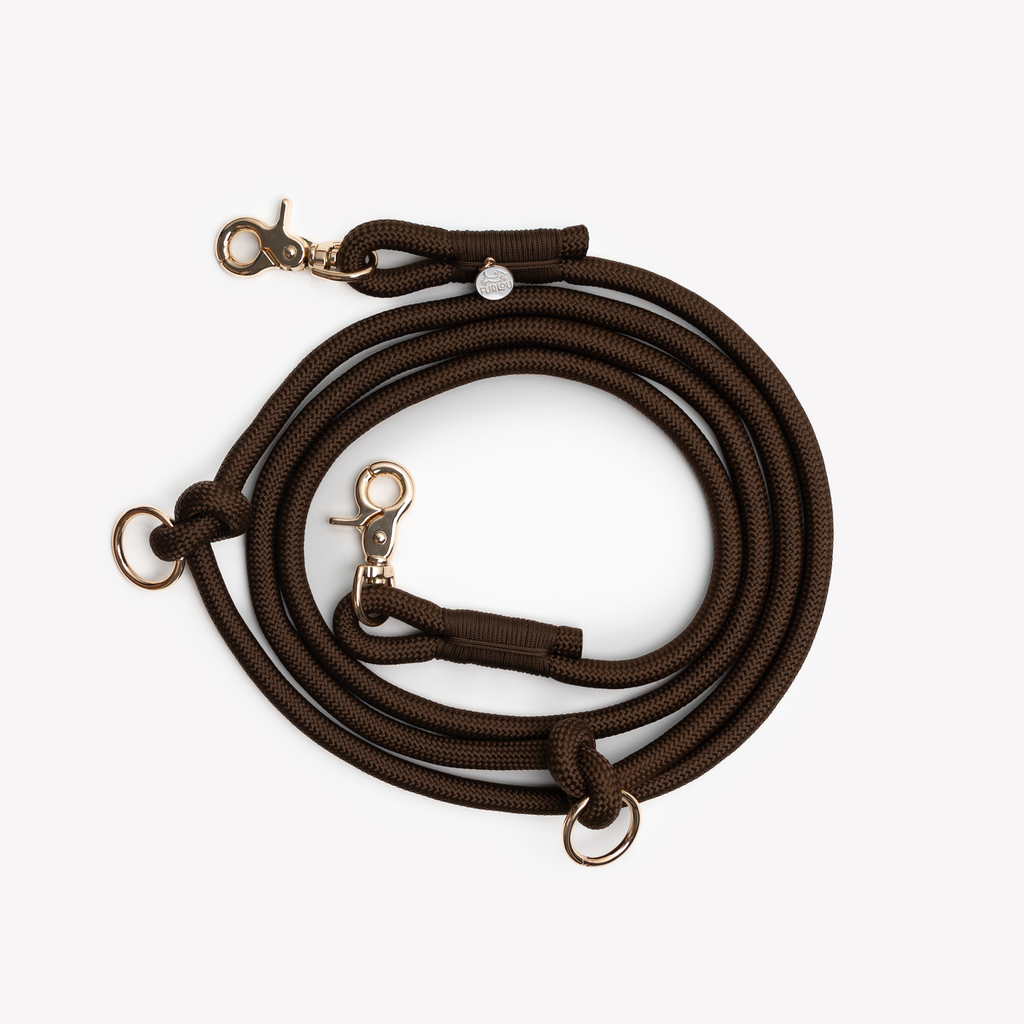 FURLOU Hands-Free Braided Leash – Brown