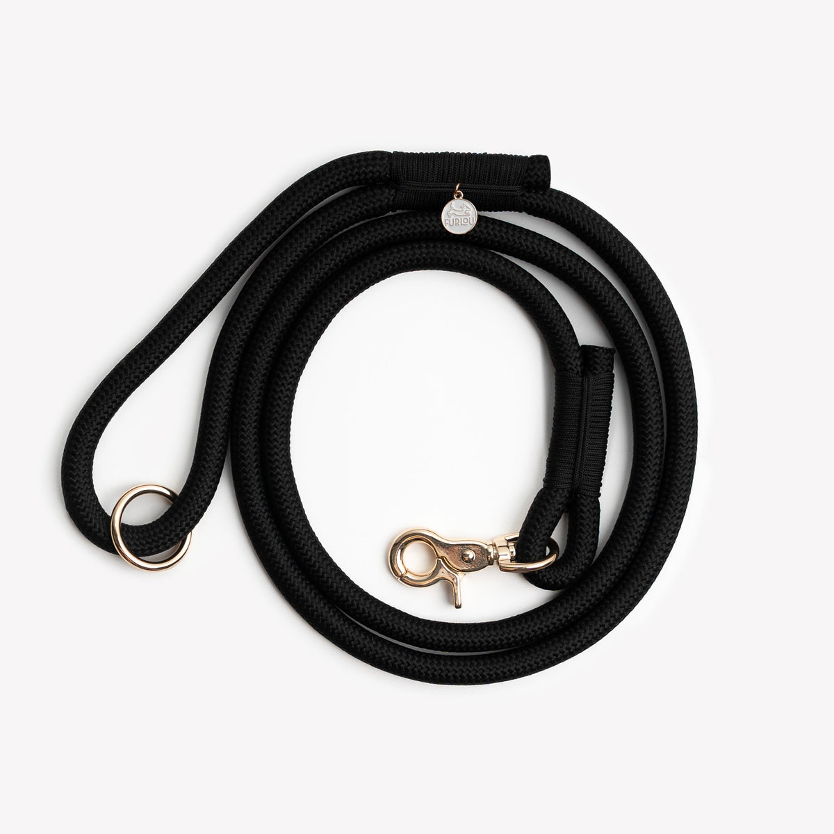 FURLOU Braided Rope Leash – Black