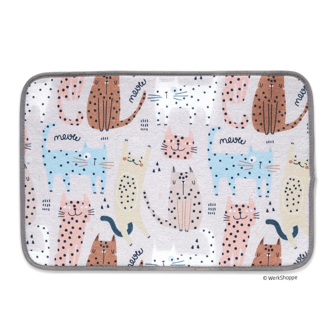 WerkShoppe Cat's Meow Pet Bowl Mat