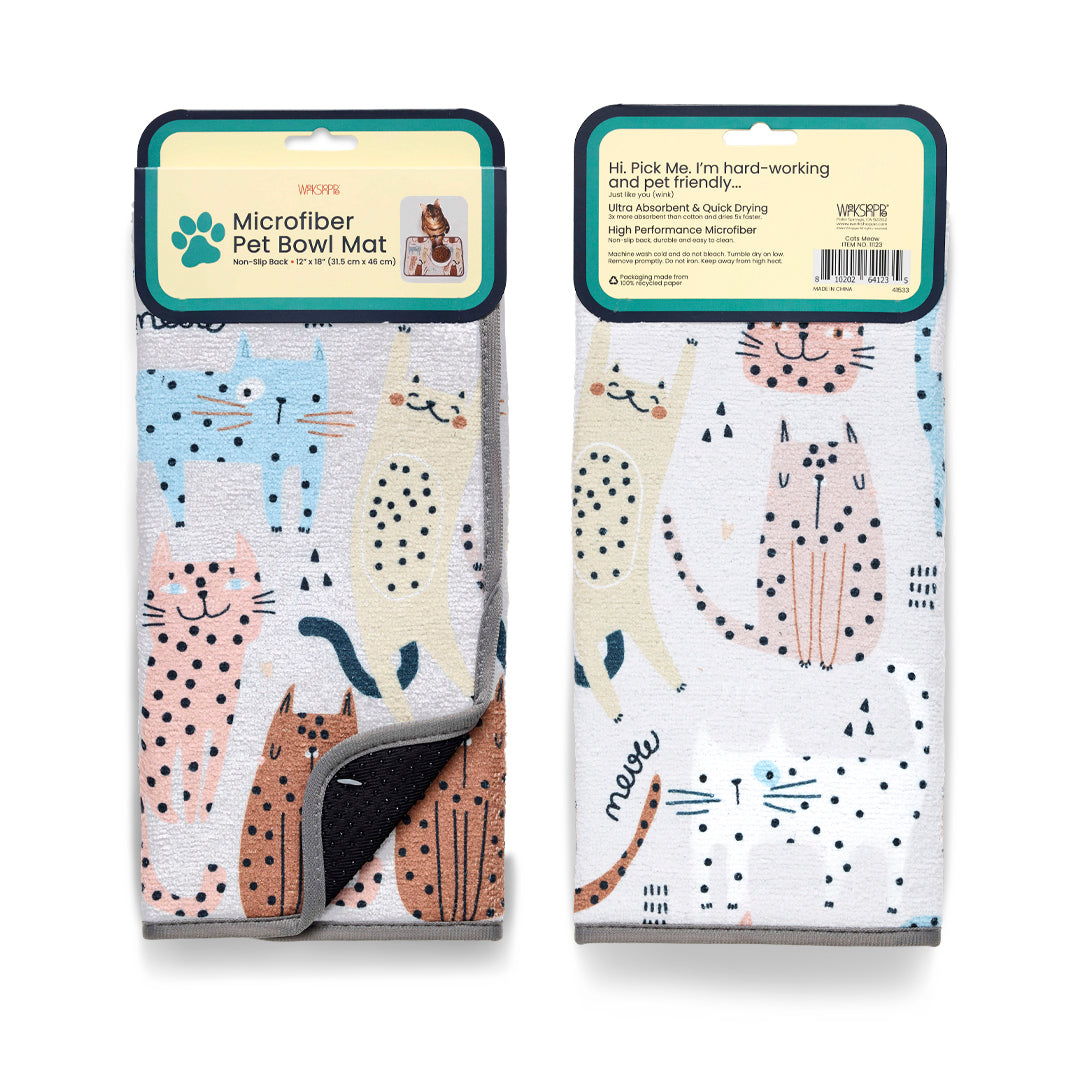 WerkShoppe Cat's Meow Pet Bowl Mat