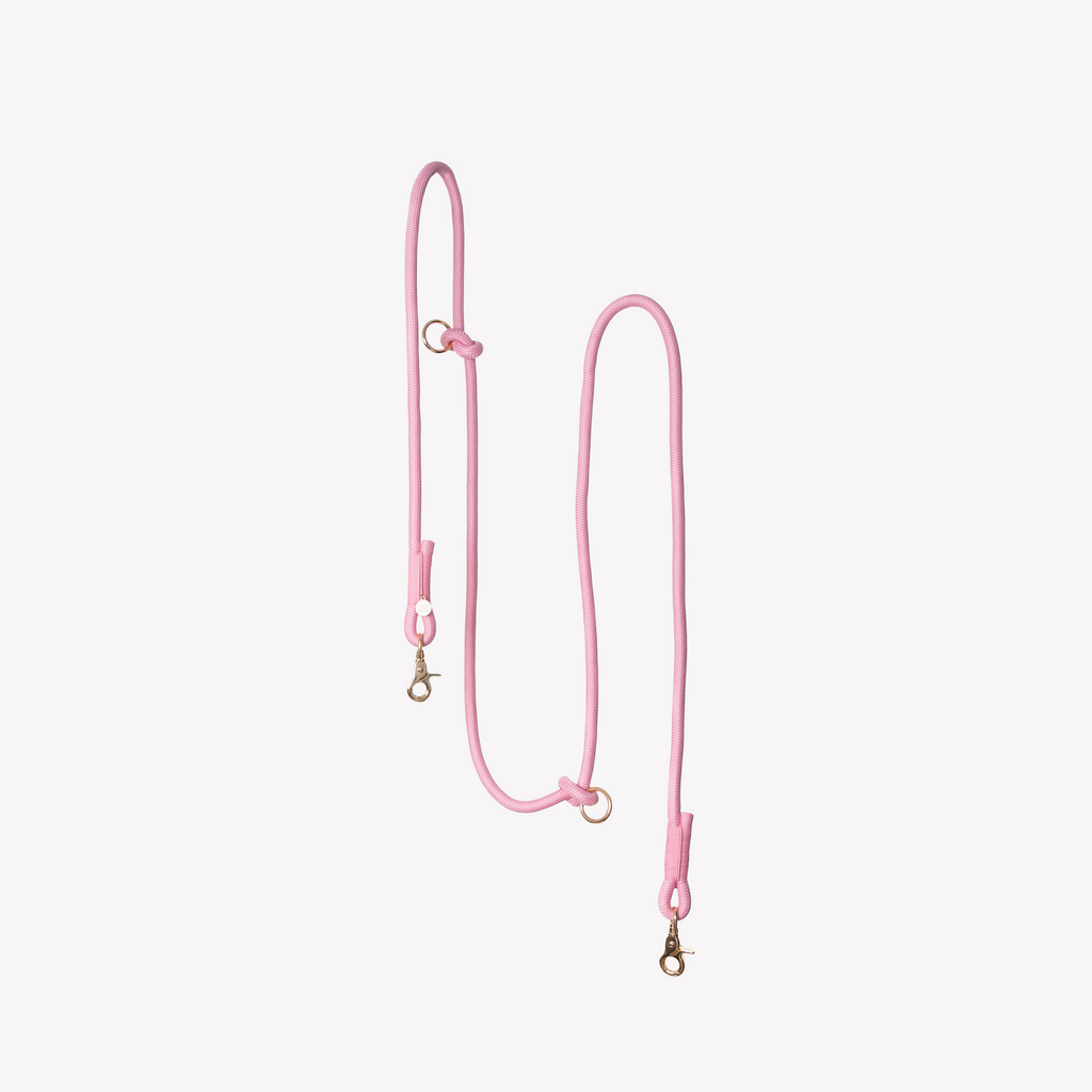 FURLOU Hands-Free Braided Leash – Pink