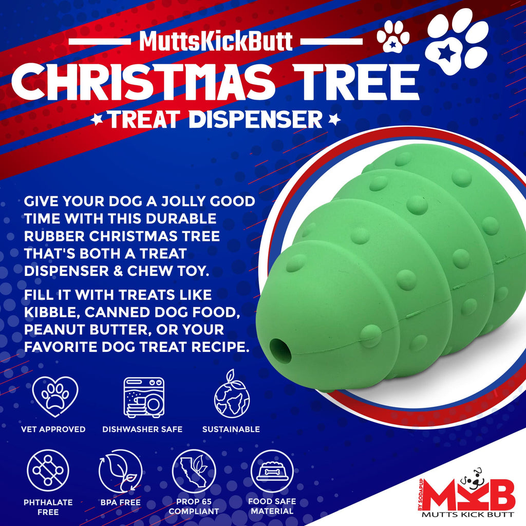 SodaPup Christmas Tree Treat-Dispensing Chew Toy