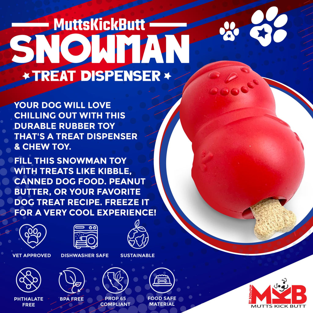 SodaPup Snowman Treat-Dispensing Chew Toy