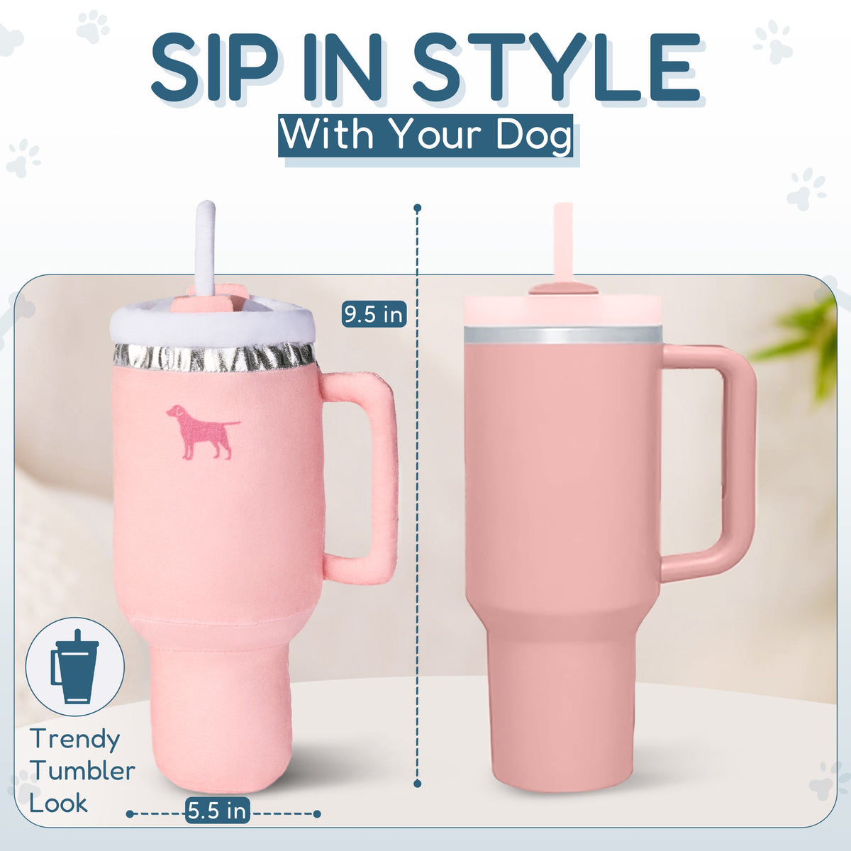 PUPROAR Pup Cup Squeaky Plush Dog Toy