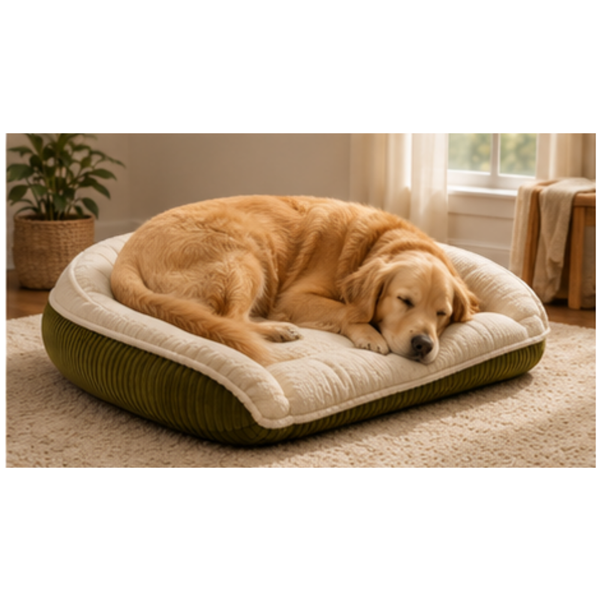 HuggleHounds Scout Bolster Dog Bed