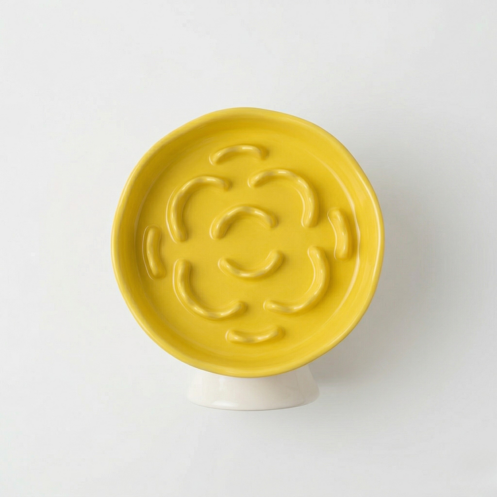 Midfox Elevated Ceramic Slow Feeder Bowl