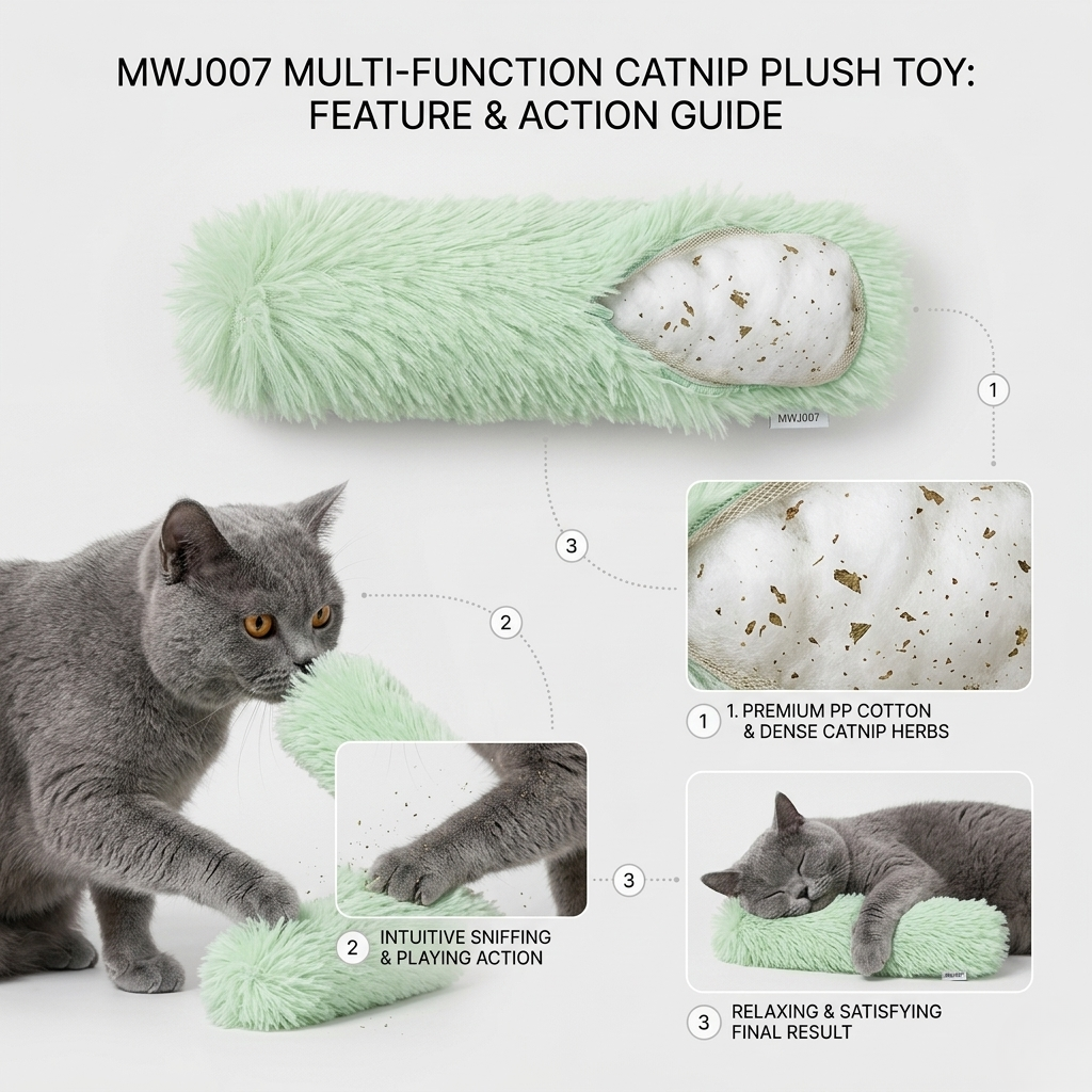 Midfox Catnip Plush Kicker Pillow