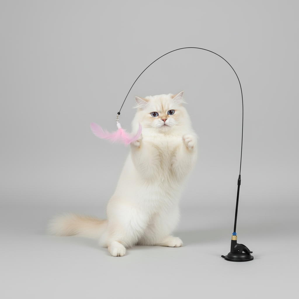 Midfox Suction-Cup Feather Wand Cat Toy
