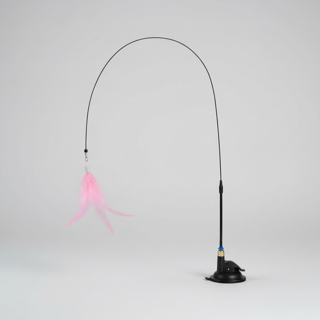 Midfox Suction-Cup Feather Wand Cat Toy