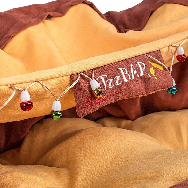Collapsible Cat Tunnel with Removable Bed