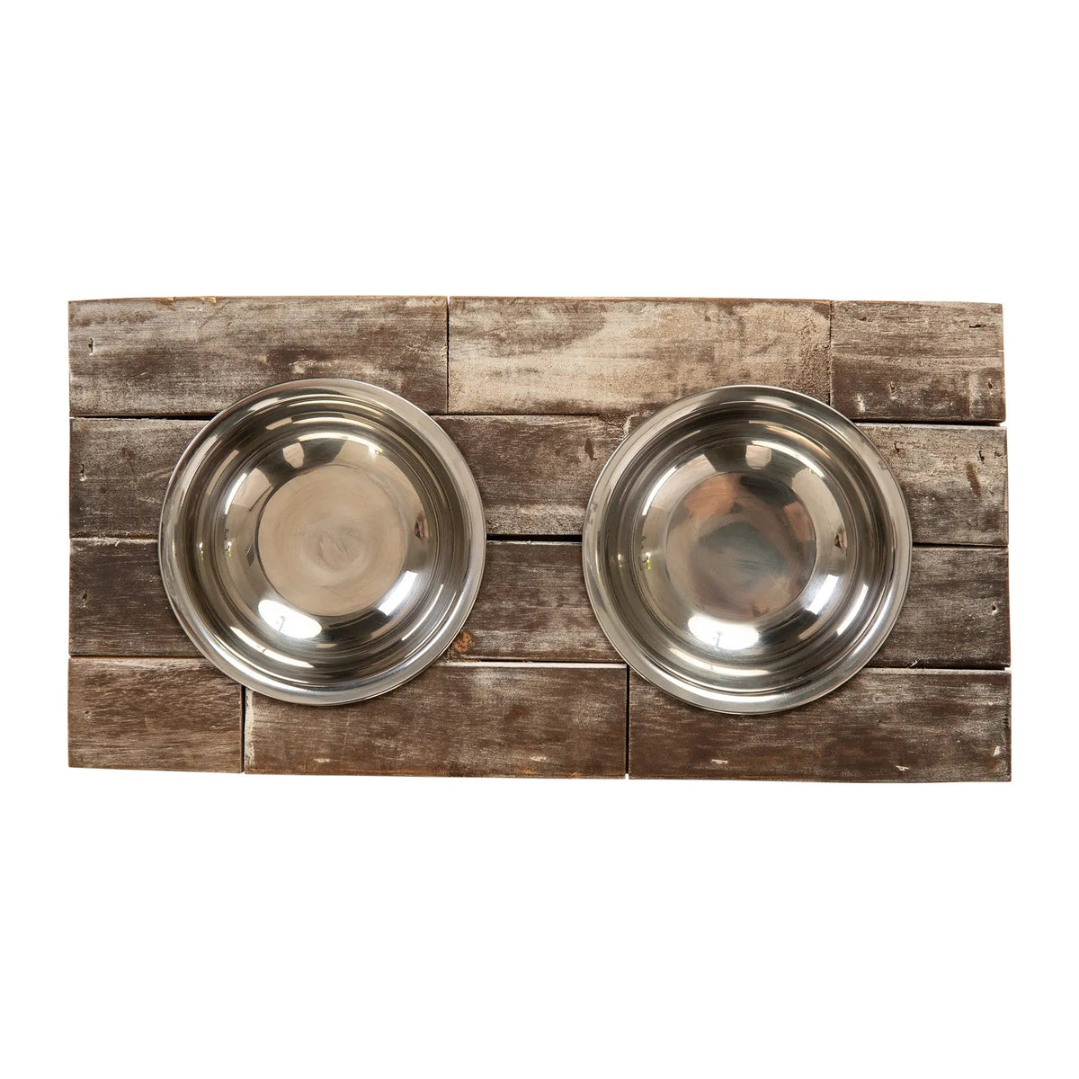 Huntley Elevated Wood Double Bowl Feeder