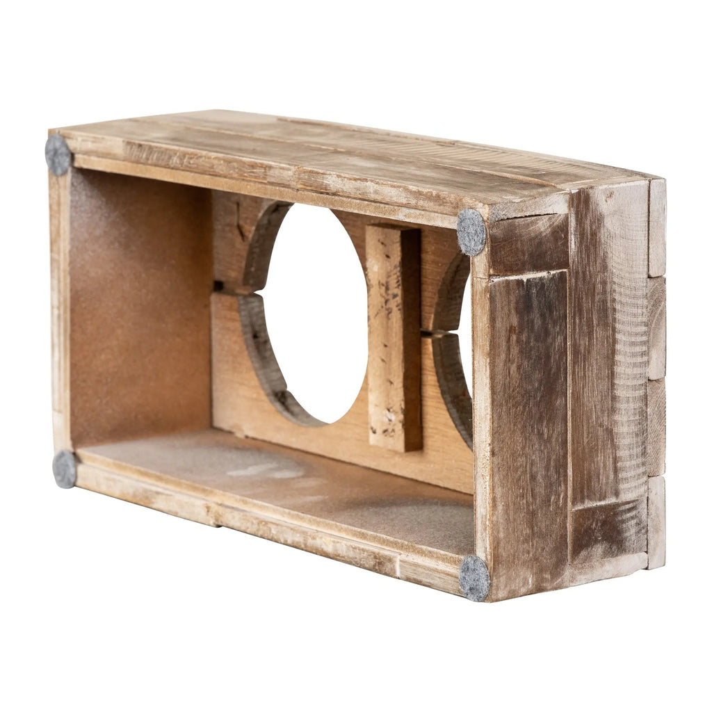 Huntley Elevated Wood Double Bowl Feeder