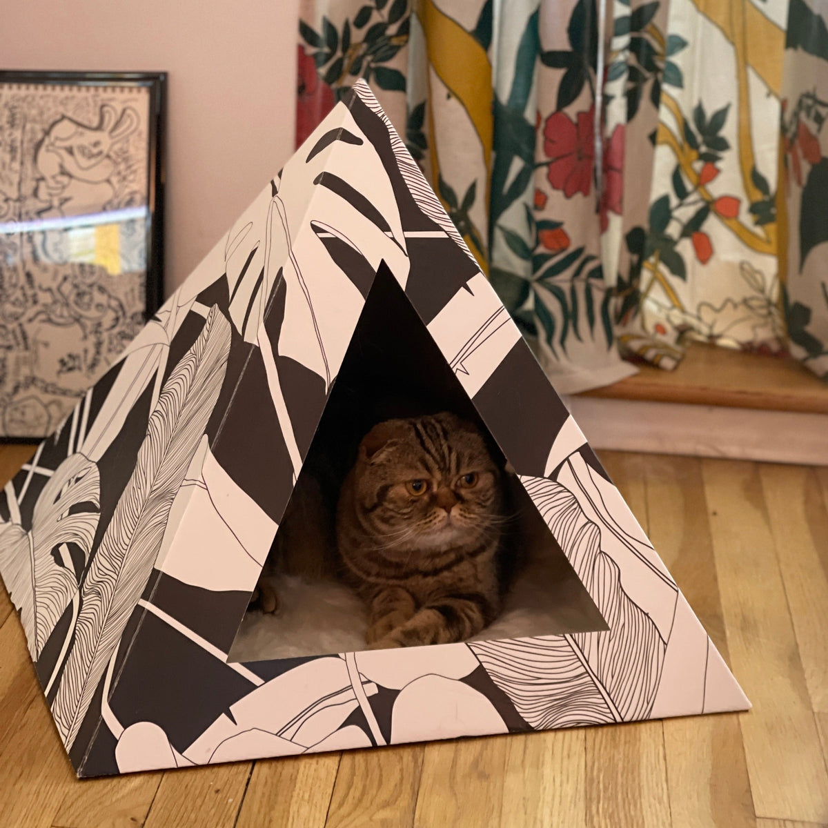KittyKardboard 'Dark Paradise' Cat Pyramid House