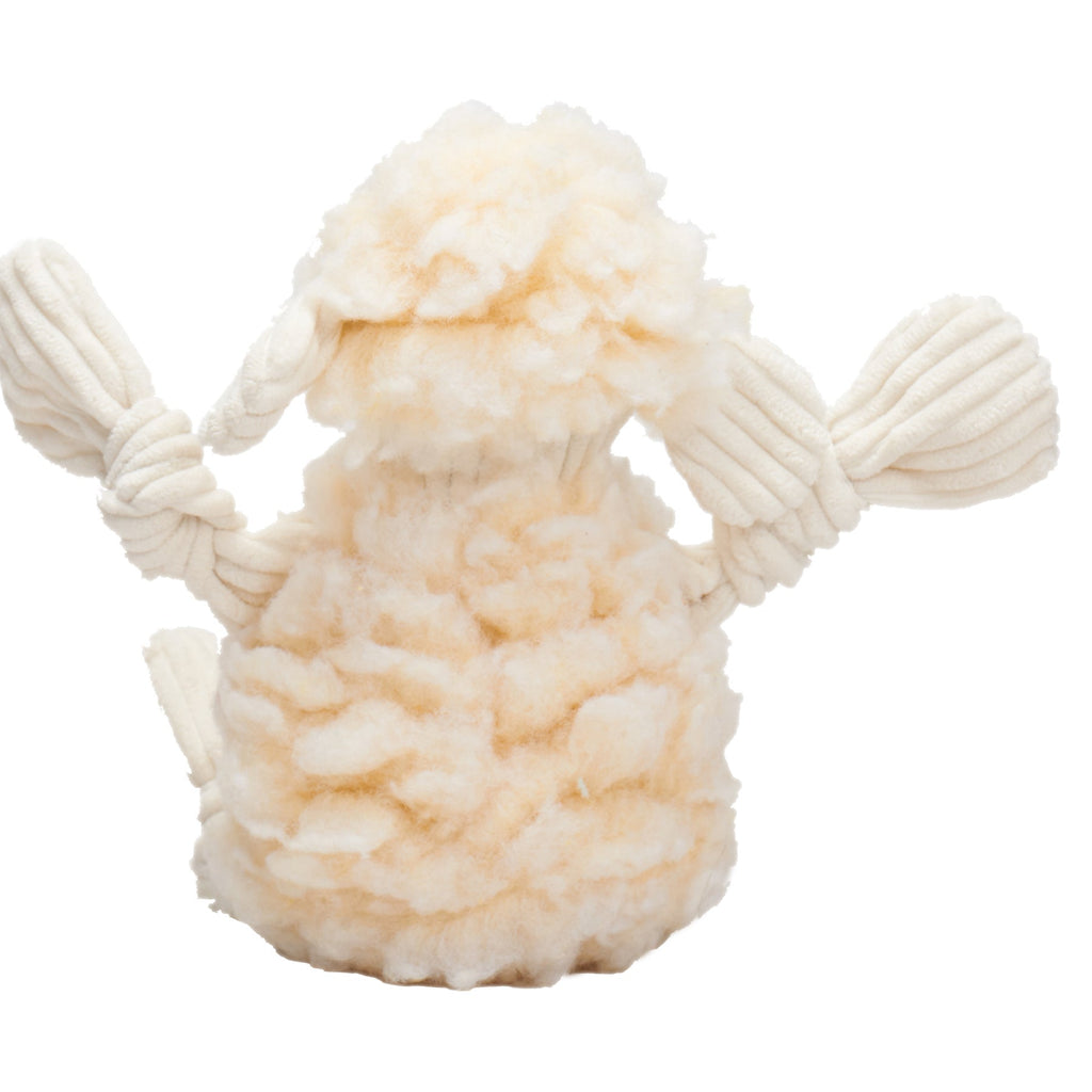 HuggleHounds Louise Lamb FlufferKnottie Plush Dog Toy