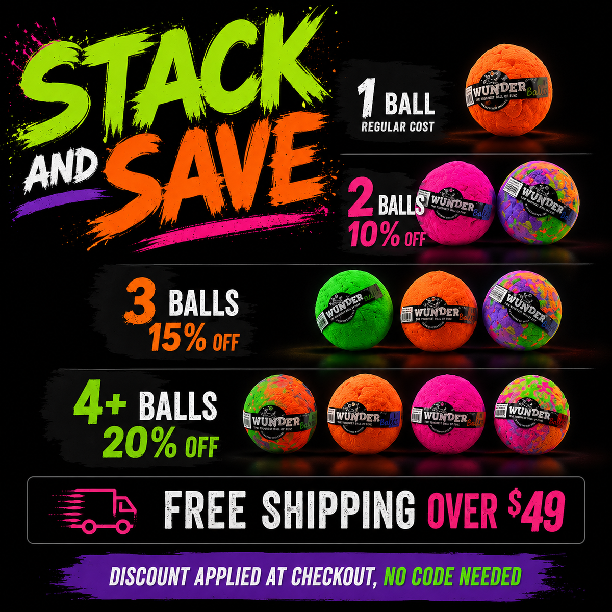 WUNDERball Natural Rubber Fetch Ball