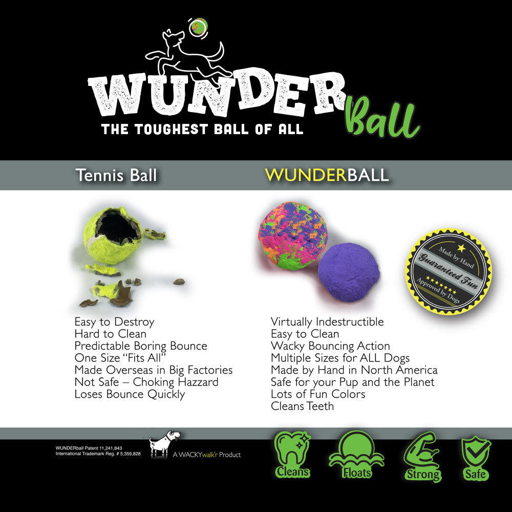 WUNDERball Natural Rubber Fetch Ball
