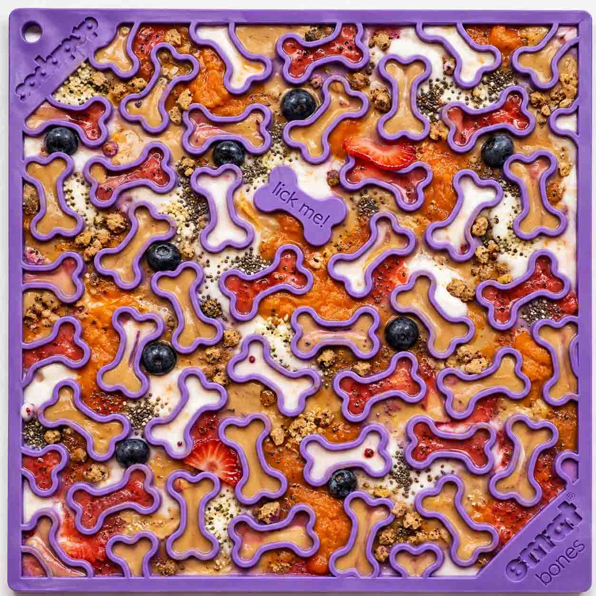 SodaPup Bones eMat Lick Mat for Dogs & Cats