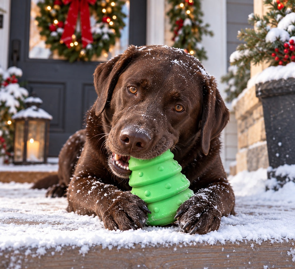 SodaPup Christmas Tree Treat-Dispensing Chew Toy