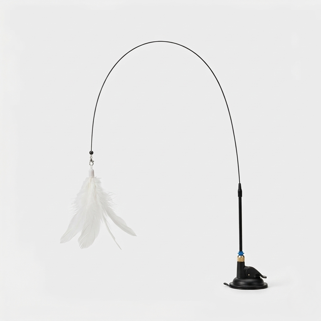 Midfox Suction-Cup Feather Wand Cat Toy