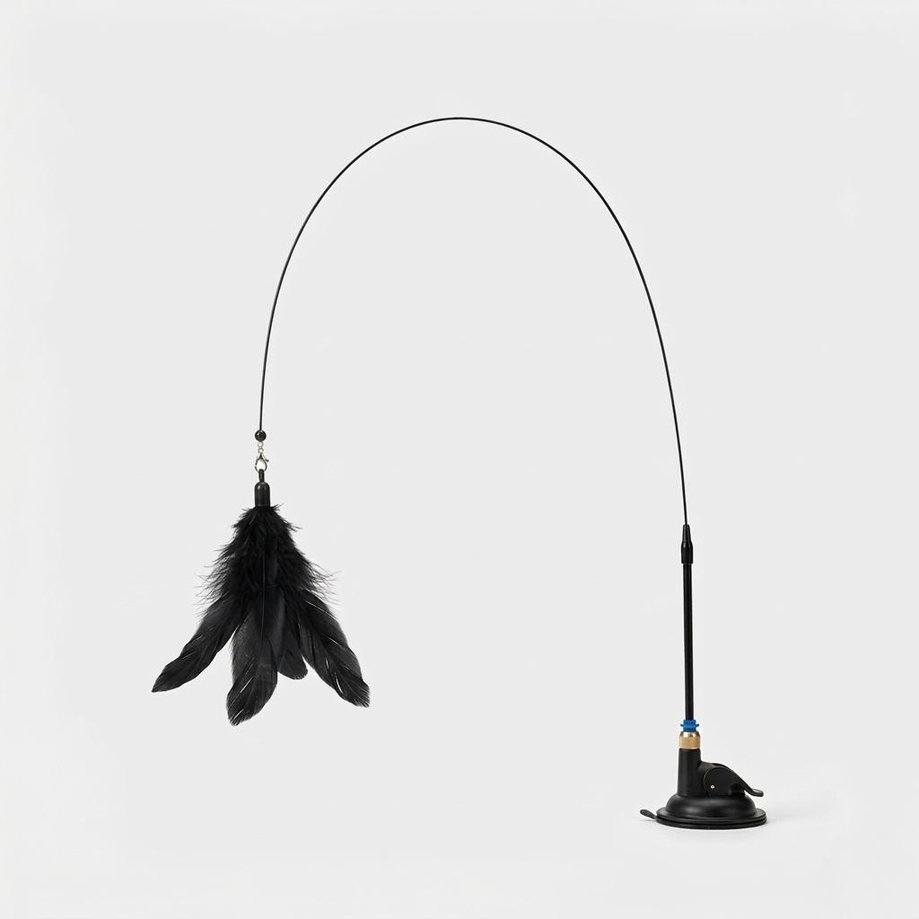 Midfox Suction-Cup Feather Wand Cat Toy
