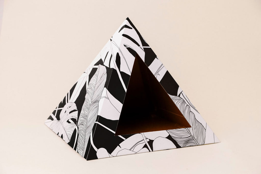 KittyKardboard 'Dark Paradise' Cat Pyramid House