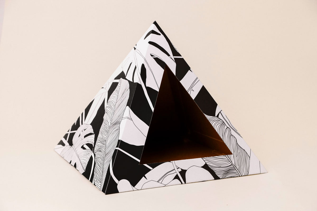 KittyKardboard 'Dark Paradise' Cat Pyramid House