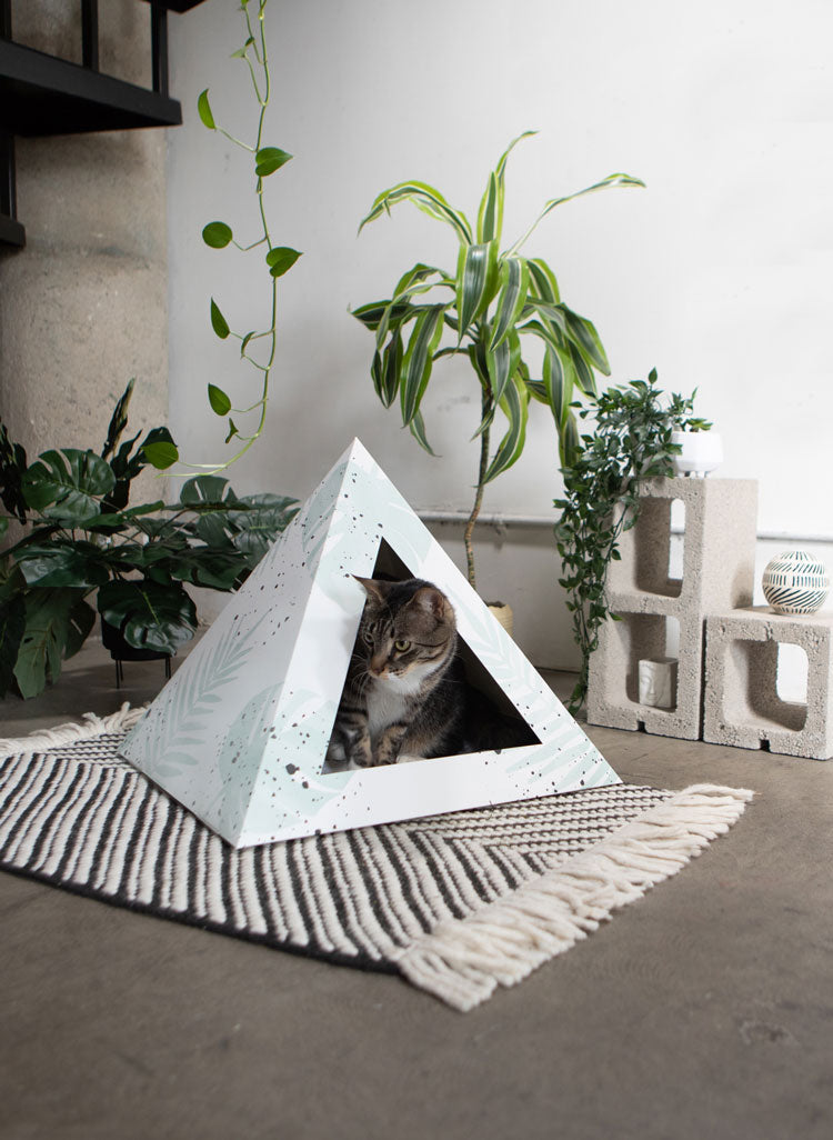 KittyKardboard 'Oasis' Cat Pyramid House