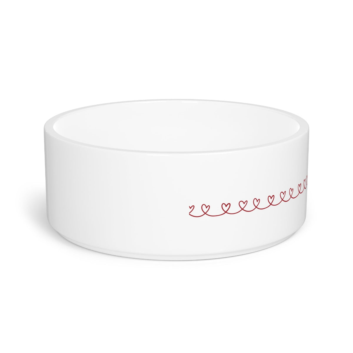 Love Line Ceramic Cat Bowl