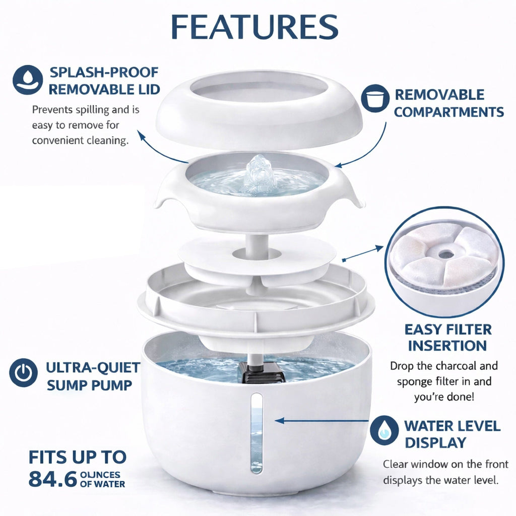 Pet Life Moda-Pure Quiet Pet Water Fountain