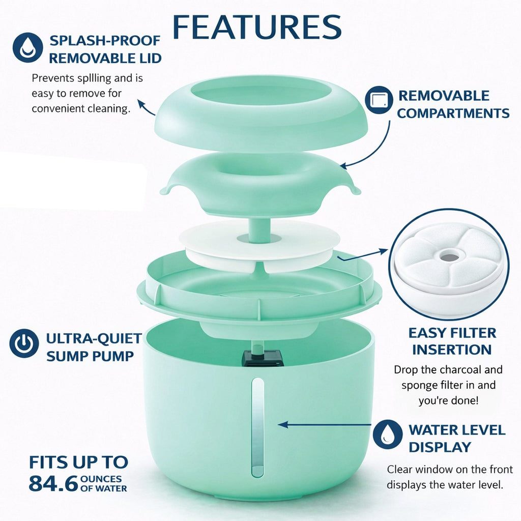 Pet Life Moda-Pure Quiet Pet Water Fountain