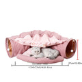 Collapsible Cat Tunnel with Removable Bed